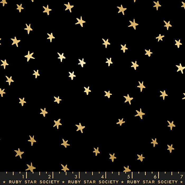 Starry Metallic Black Gold | Alexia Abegg | Ruby Star Society | Moda Fabrics | RS4109 50M | Sold in 1/2 Yd