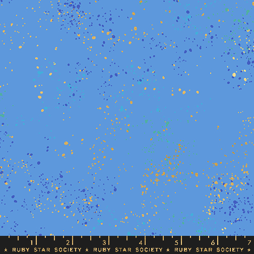 Speckled Metallic Lindley Blue | Rashida Coleman-Hale | Ruby Star Society | RS5027 127M | Sold in 1/2 Yd