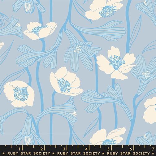 Water Water Flowers Water Blue | Ruby Star Society | Moda Fabrics | RS5133 12 | Sold in 1/2 Yd