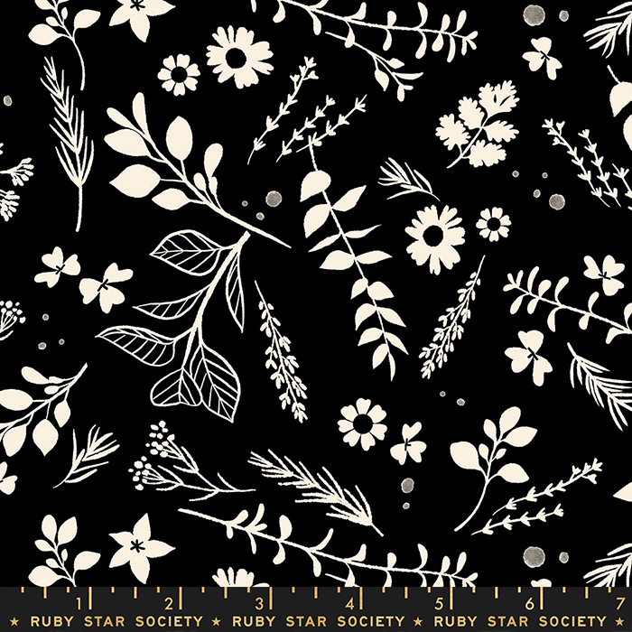 Achroma Herb Garden Black | Ruby Star Society | Moda Fabrics | RS5098 13 | Sold in 1/2 Yd