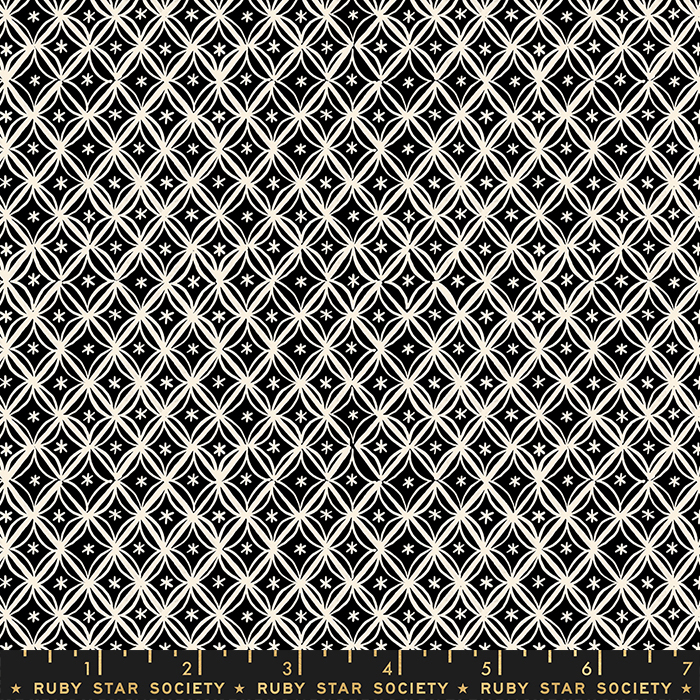 Achroma Mini Macrame Black | Ruby Star Society | Moda Fabrics | RS5099 14 | Sold in 1/2 Yd