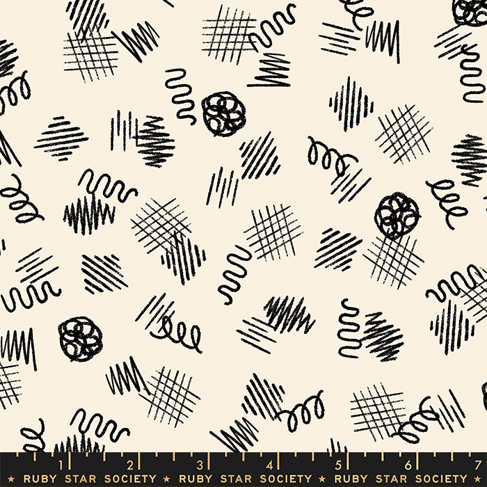 Achroma Scribble Natural | Ruby Star Society | Moda Fabrics | RS5102 13 | Sold in 1/2 Yd