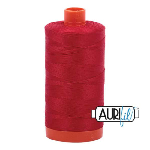 Red | Aurifil Cotton Mako Thread | 50wt 1300m MK50-2250