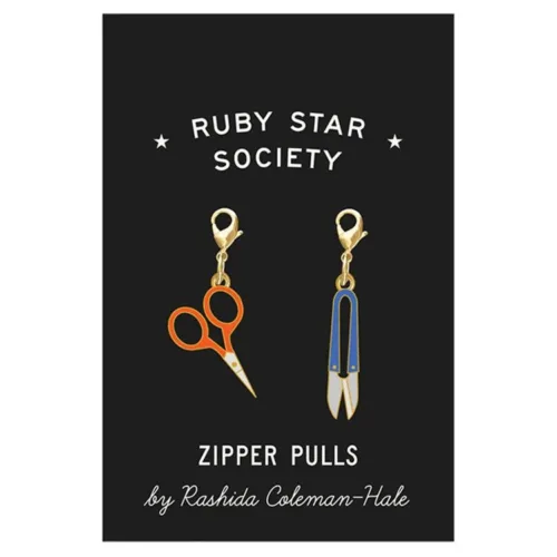 Scissors and Clippers Zipper Pulls 2 ct | Rashida Coleman-Hale | Ruby Star Society | RS7039