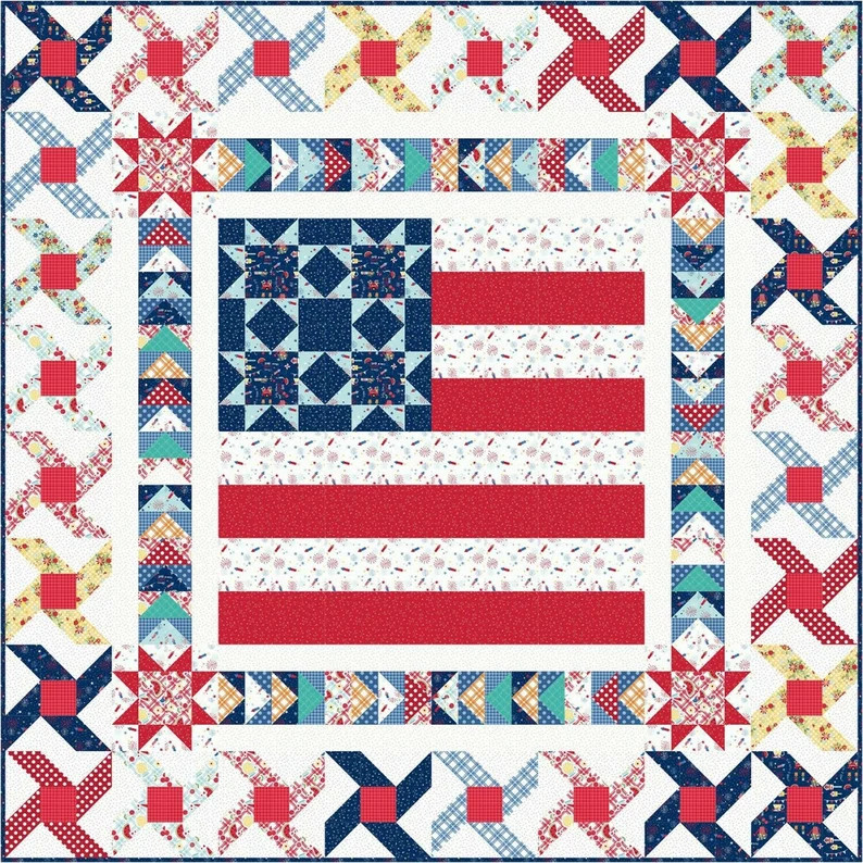 Small Town America Quilt Kit | Maywood Studio | Kimberbell | KIT-MASSTA