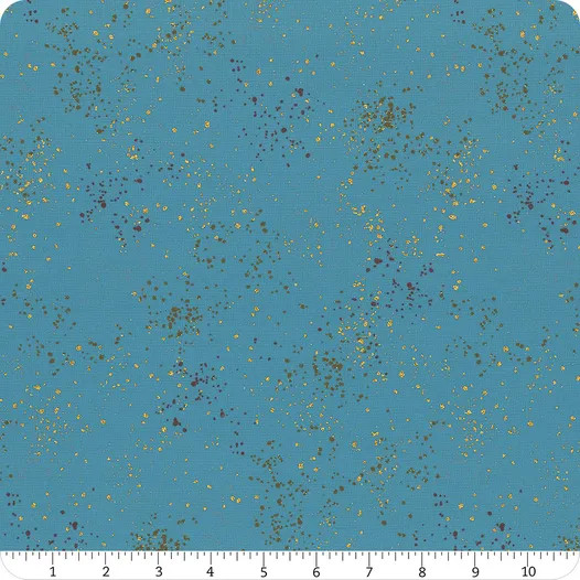 Speckled Metallic Bright Blue | Rashida Coleman-Hale | Ruby Star Society | RS5027 50M | Sold in 1/2 Yds