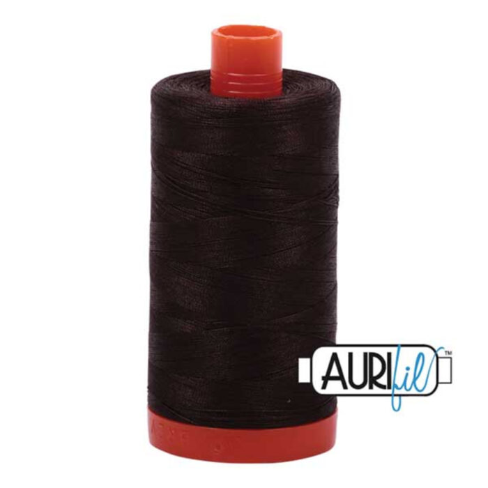 Very Dark Bark | Aurifil Cotton Mako Thread | 50wt 1300m MK50-1130