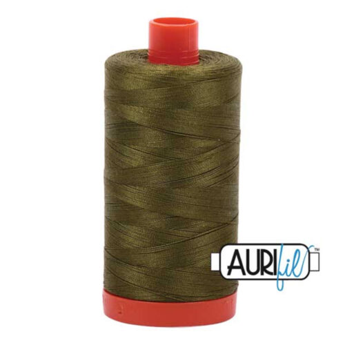 Very Dark Olive | Aurifil Cotton Mako Thread | 50wt 1300m MK50-2887