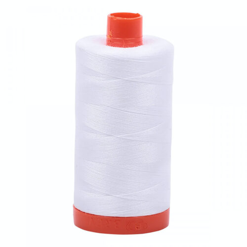 White | Aurifil Cotton Mako Thread | 50wt 1300m MK50-2024