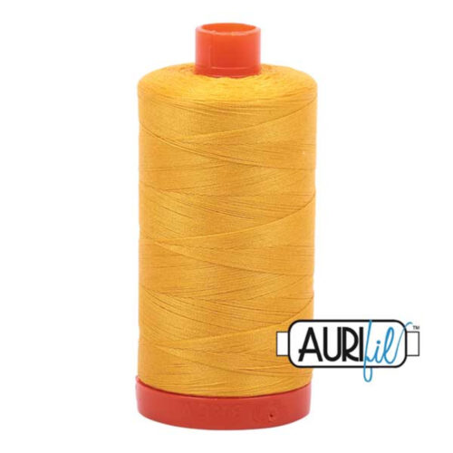 Yellow | Aurifil Cotton Mako Thread | 50wt 1300m MK50-2135