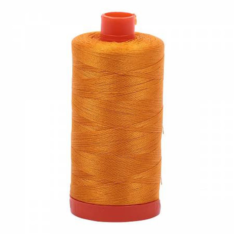 Yellow Orange | Aurifil Cotton Mako Thread | 50wt 1300m MK50-2145